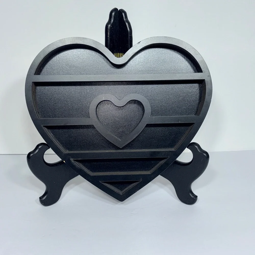 Heart Shaped Wall Shelf Wooden Floating Crystal/Oils Display Rack Boho Decor